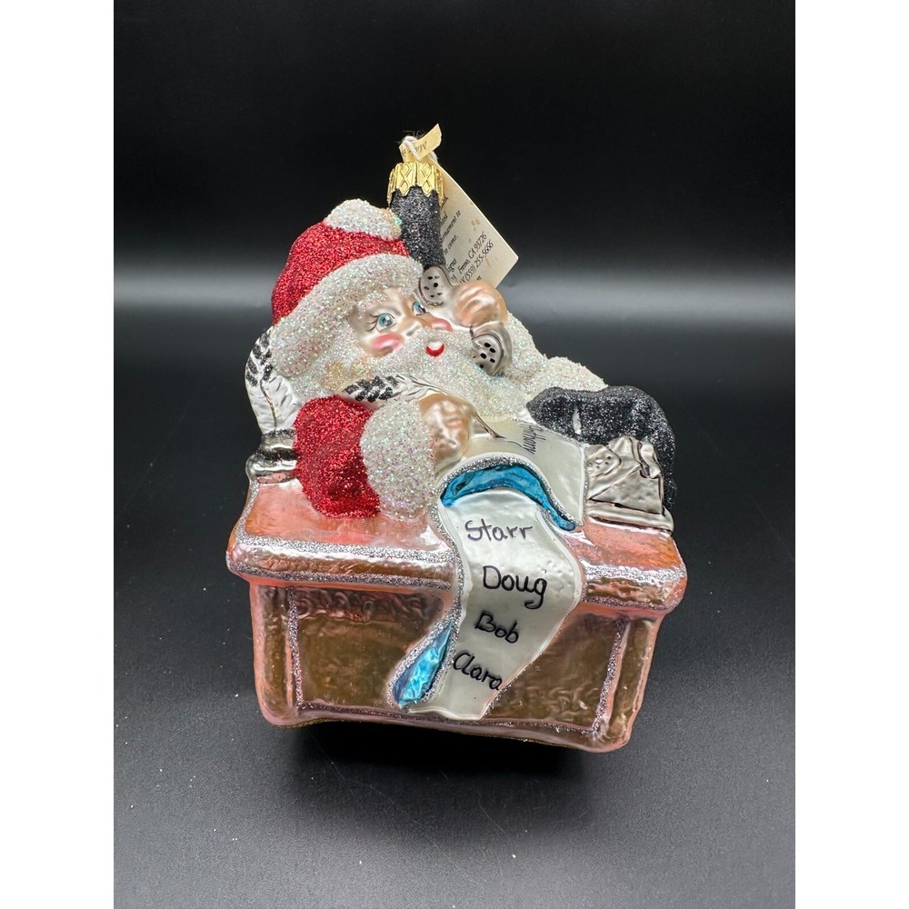 2002 LARRY FRAGA SANTA'S DESK 5" ORNAMENT